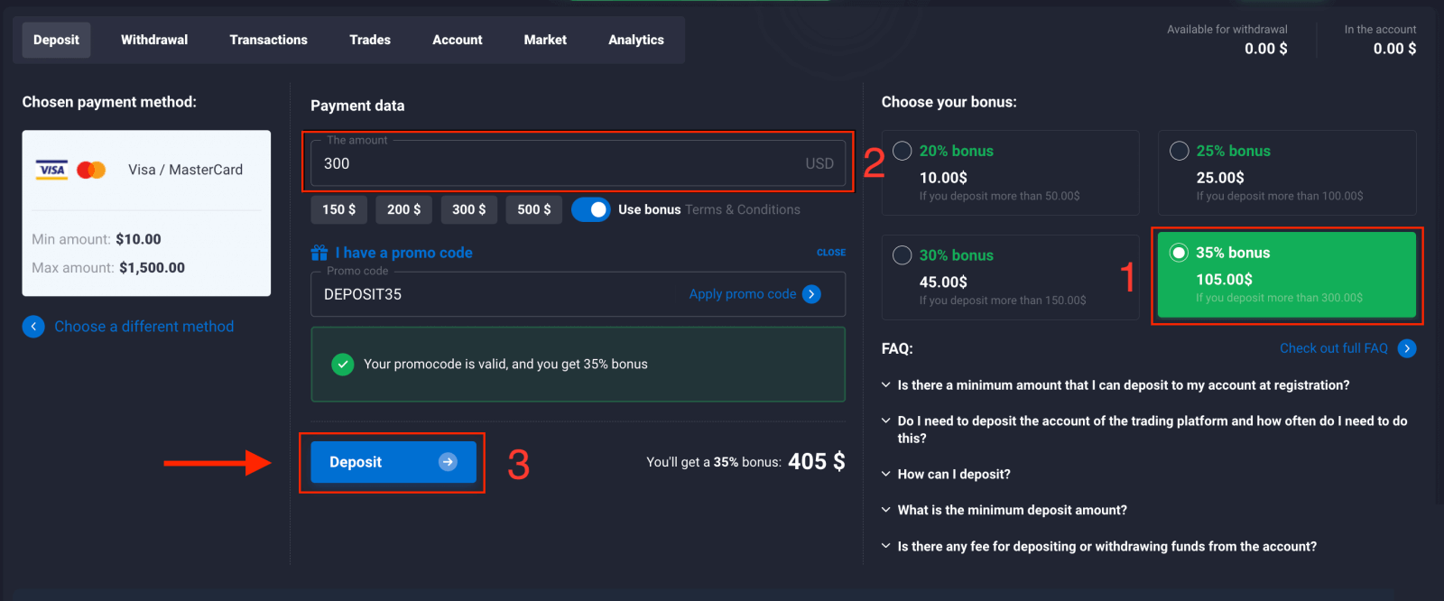 Deposit Money in Quotex via Singapore Bank Cards (Visa / MasterCard), Bank Transfer and Cryptocurrencies