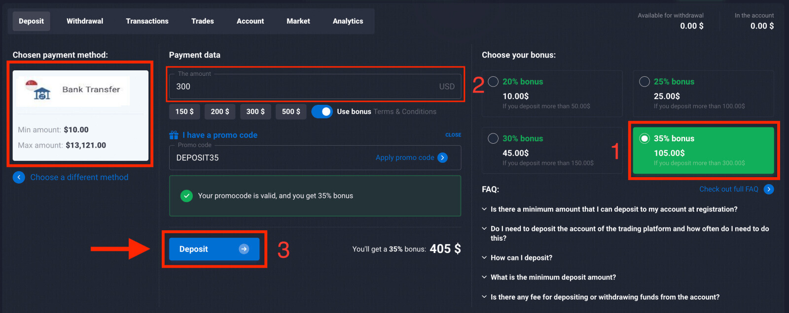 Deposit Money in Quotex via Singapore Bank Cards (Visa / MasterCard), Bank Transfer and Cryptocurrencies