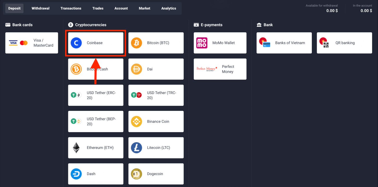 Momwe Mungasungire Ndalama ndi Cryptocurrency mu Quotex Momwe Mungasungire Ndalama ndi Cryptocurrency mu Quotex