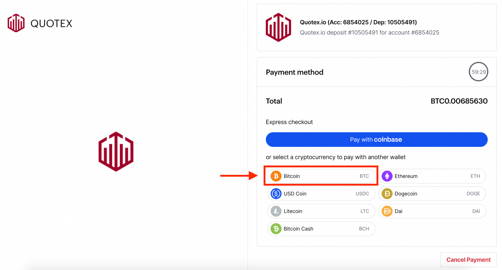Momwe Mungasungire Ndalama ndi Cryptocurrency mu Quotex Momwe Mungasungire Ndalama ndi Cryptocurrency mu Quotex