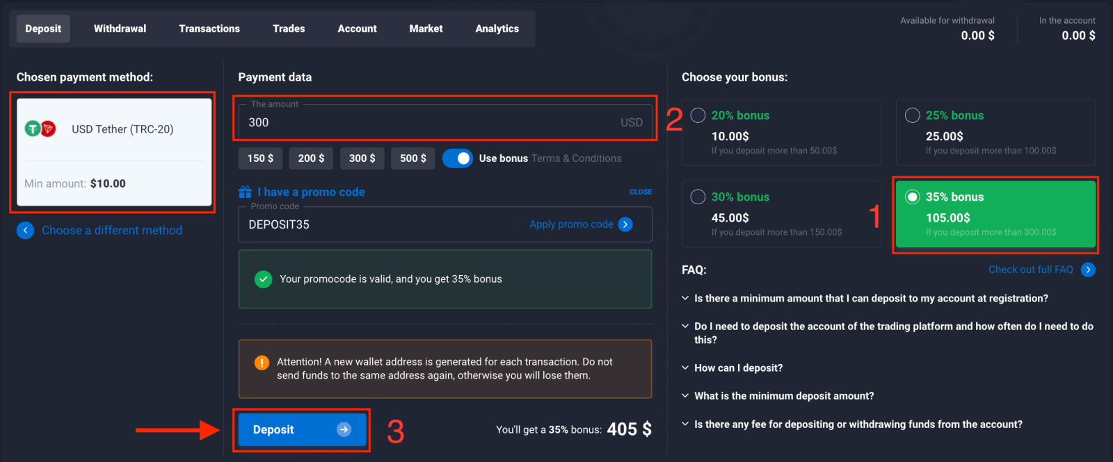 Momwe Mungasungire Ndalama ndi Cryptocurrency mu Quotex Momwe Mungasungire Ndalama ndi Cryptocurrency mu Quotex