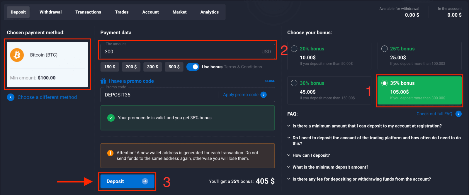 Momwe Mungasungire Ndalama ndi Cryptocurrency mu Quotex Momwe Mungasungire Ndalama ndi Cryptocurrency mu Quotex