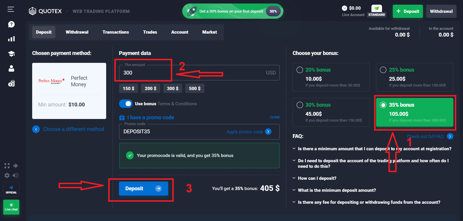 How to Deposit and Trade Digital Options at Quotex