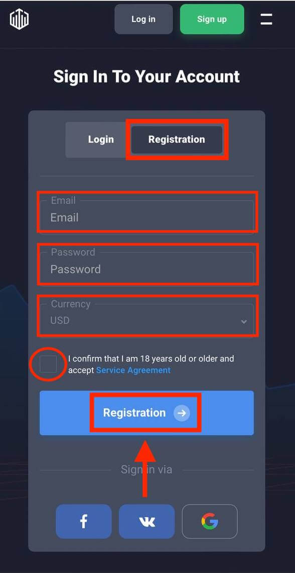 Kako se registrirati i prijaviti račun u Quotex