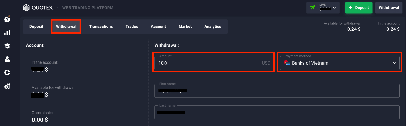 How to Sign in and Withdraw Money from Quotex