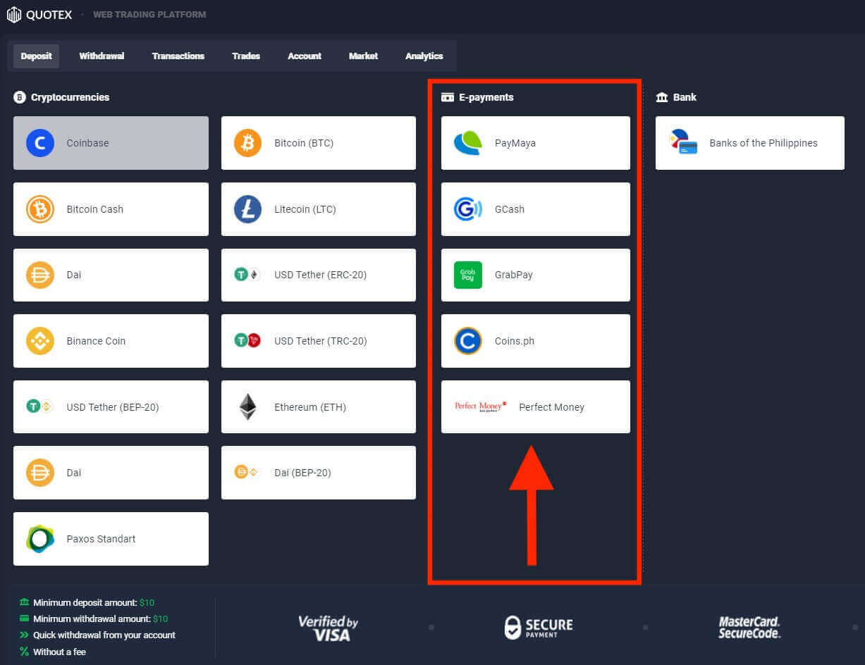 Ввод и вывод денег Quotex на Филиппинах Ввод и вывод денег Quotex на Филиппинах